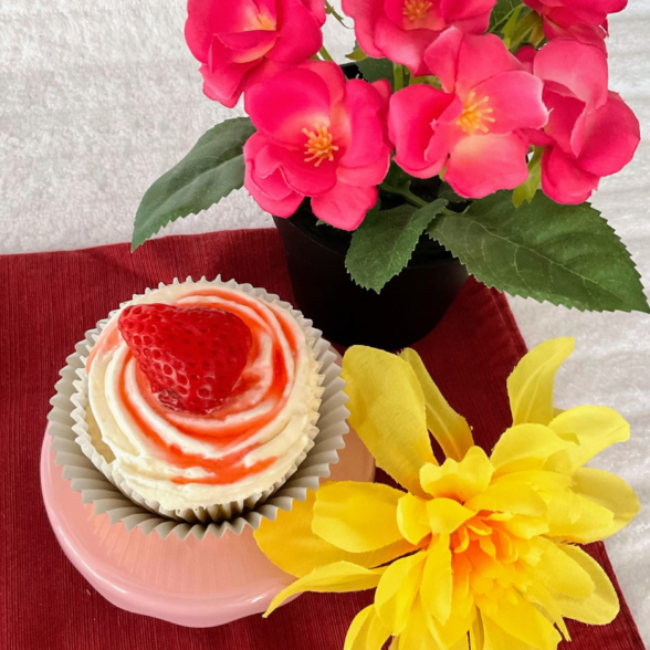 Strawberry Rum Cupcakes